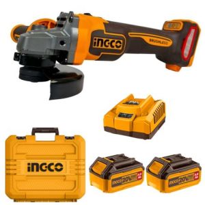 Ingco – Cordless Brushless Angle Grinder with 2 x 4.0Ah Battery and Charger Ingco – Cordless Brushless Angle Grinder with 2 x 4.0Ah Battery and Charger
