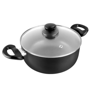 Decakila – Aluminium Casserole Pot with Lid (24cm x 11cm) – Black Decakila – Aluminium Casserole Pot with Lid (24cm x 11cm) – Black