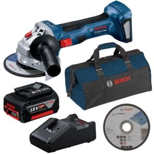 Bosch – Cordless Angle Grinder Combo Kit (GWS 180-LI) with Battery, Charger Bosch – Cordless Angle Grinder Combo Kit (GWS 180-LI) with Battery, Charger
