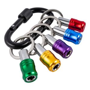Tork Craft – Quick Release Bit Holder Set on Carabiner Clip – 5-Piece Tork Craft – Quick Release Bit Holder Set on Carabiner Clip – 5-Piece