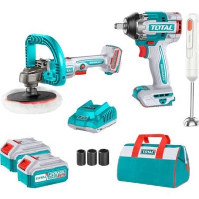 Total Tools – Impact Wrench, Polisher & Blender with 4Ah Battery & Charger Total Tools – Impact Wrench, Polisher & Blender with 4Ah Battery & Charger