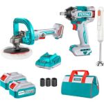 Total Tools – Impact Wrench, Polisher & Blender with 4Ah Battery & Charger Total Tools – Impact Wrench, Polisher & Blender with 4Ah Battery & Charger