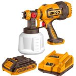 Ingco – Lithium-Ion Cordless Spray Gun 20V with 2.0Ah Battery and Charger Ingco – Lithium-Ion Cordless Spray Gun 20V with 2.0Ah Battery and Charger