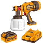 Ingco – Lithium-Ion Cordless Spray Gun 20V with 4.0Ah Battery and Charger Ingco – Lithium-Ion Cordless Spray Gun 20V with 4.0Ah Battery and Charger