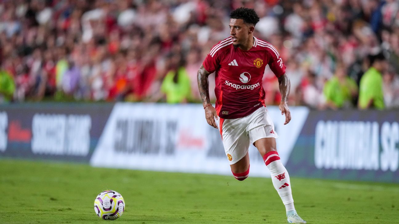 Ten Hag: Sancho could start season as striker Ten Hag: Sancho could start season as striker