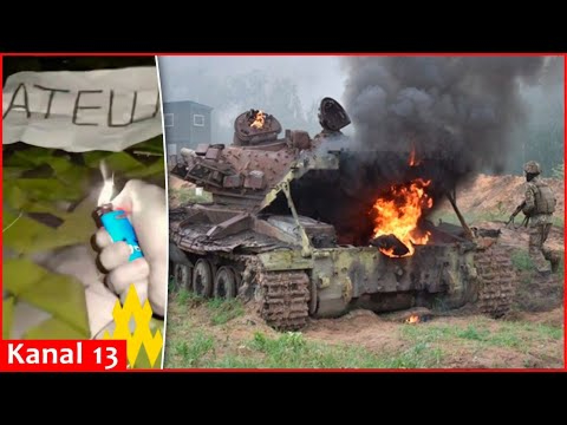 Russian military burned their equipment in Kherson to avoid fighting with the Ukrainian army Russian military burned their equipment in Kherson to avoid fighting with the Ukrainian army