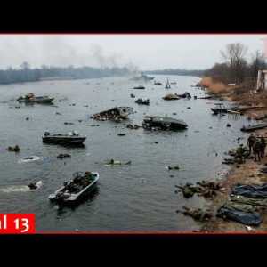 Dnieper River became hellish valley for Russians; here is filled with sunken Russian boats, c”rpses Dnieper River became hellish valley for Russians; here is filled with sunken Russian boats, c”rpses