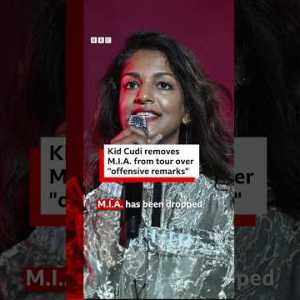 Rapper Kid Cudi removes British star M.I.A. from tour. #MIA #KidCudi #BBCNews Rapper Kid Cudi removes British star M.I.A. from tour. #MIA #KidCudi #BBCNews