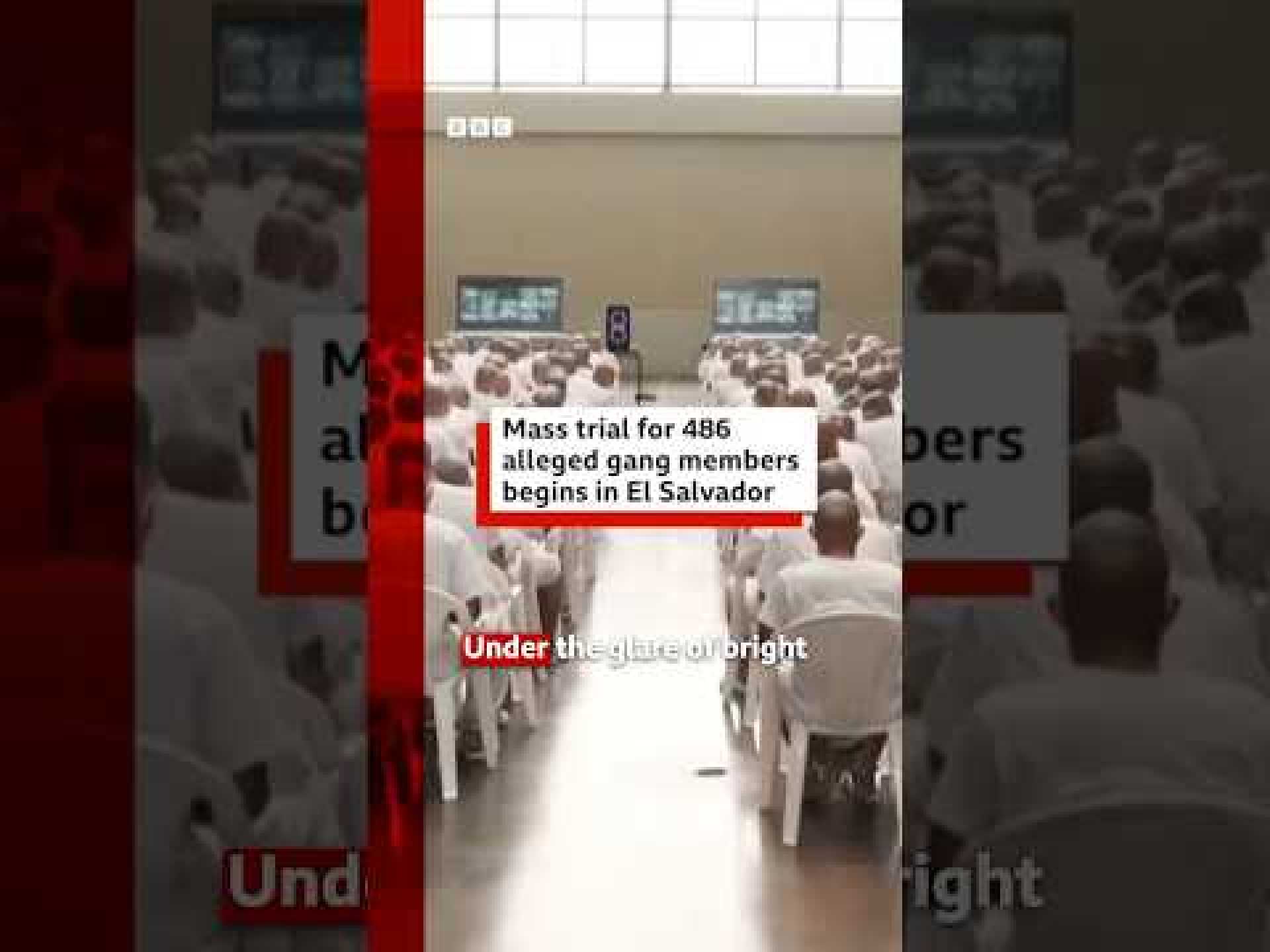 A mass trial of 486 suspected MS-13 gang members has begun in El Salvador. #BBCNews A mass trial of 486 suspected MS-13 gang members has begun in El Salvador. #BBCNews