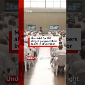 A mass trial of 486 suspected MS-13 gang members has begun in El Salvador. #BBCNews A mass trial of 486 suspected MS-13 gang members has begun in El Salvador. #BBCNews