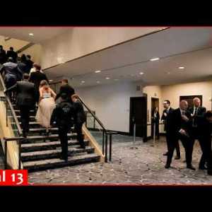 Phone video shows WH officials and guests rushing out of media dinner Phone video shows WH officials and guests rushing out of media dinner