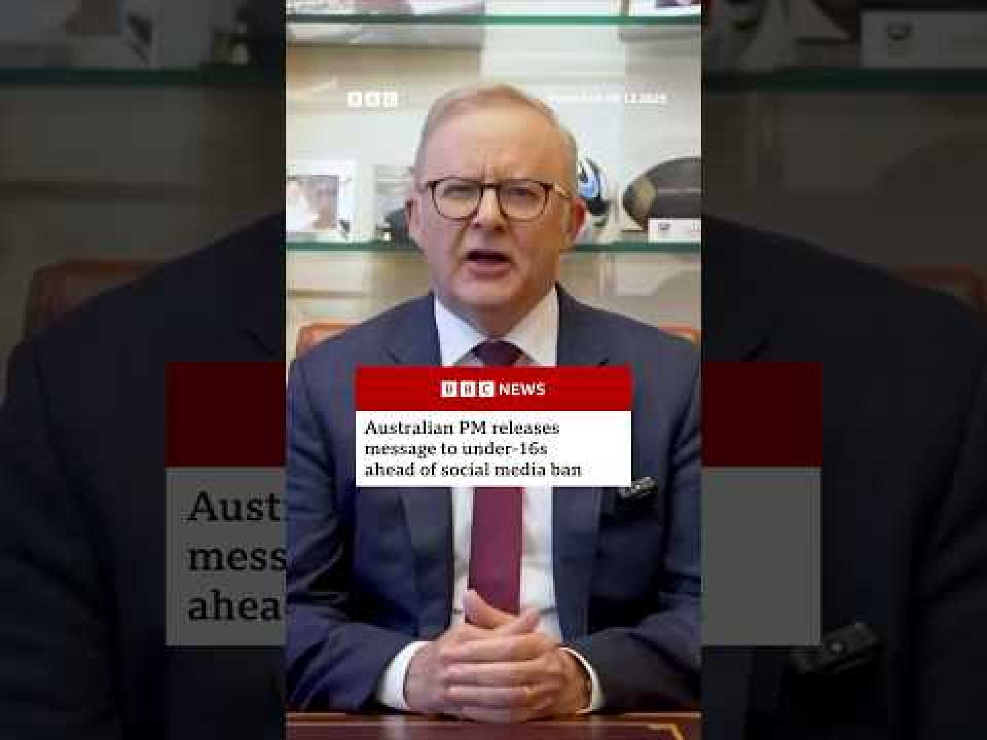 Australian PM's message to under-16s ahead of social media ban. #Australia #BBCNews Australian PM's message to under-16s ahead of social media ban. #Australia #BBCNews
