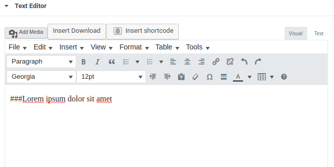 WordPress Editor Keyboard shortcuts