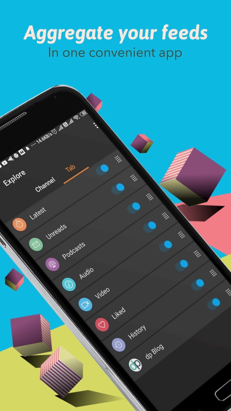 dp feed aggregator is your app choice to read your favorite blogs for design, technology or anything else you might like