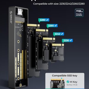 ORICO M.2 NVMe SSD Enclosure, USB 3.1 Gen 2 (10 Gbps) for ORICO M.2 NVMe SSD Enclosure, USB 3.1 Gen 2 (10 Gbps) for