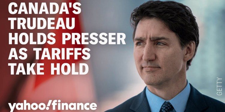 Canadian Prime Minister Trudeau holds presser as Trump’s tariffs take effect Canadian Prime Minister Trudeau holds presser as Trump’s tariffs take effect
