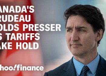 Canadian Prime Minister Trudeau holds presser as Trump’s tariffs take effect Canadian Prime Minister Trudeau holds presser as Trump’s tariffs take effect
