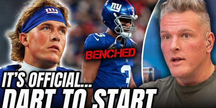 Giants Name Rookie QB Jaxson Dart Starter, Bench Russell Wilson | Pat McAfee Show Giants Name Rookie QB Jaxson Dart Starter, Bench Russell Wilson | Pat McAfee Show