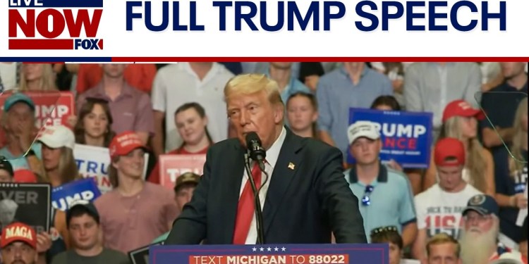 WATCH: Trump FULL SPEECH in Michigan, first rally since assassination attempt | LiveNOW FOX WATCH: Trump FULL SPEECH in Michigan, first rally since assassination attempt | LiveNOW FOX