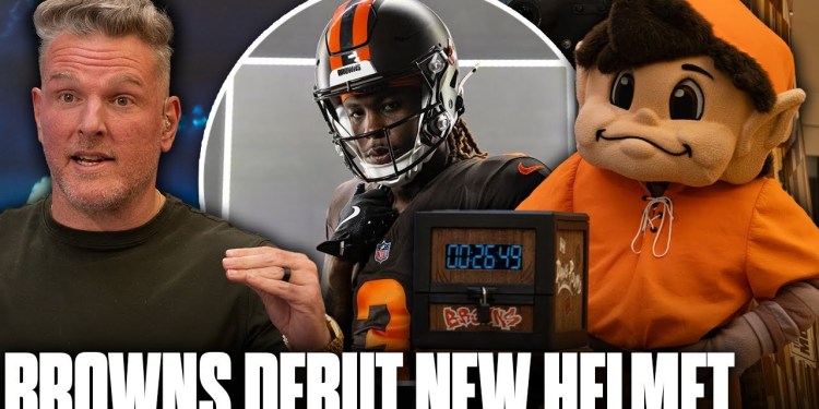 Cleveland Browns Debut New Matte “Alpha Dawg” Helmet Live On The Pat McAfee Show Cleveland Browns Debut New Matte “Alpha Dawg” Helmet Live On The Pat McAfee Show
