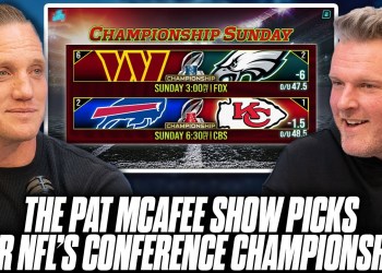 The Pat McAfee Show Picks & Predicts NFL’s Conference Championship Playoff Games The Pat McAfee Show Picks & Predicts NFL’s Conference Championship Playoff Games