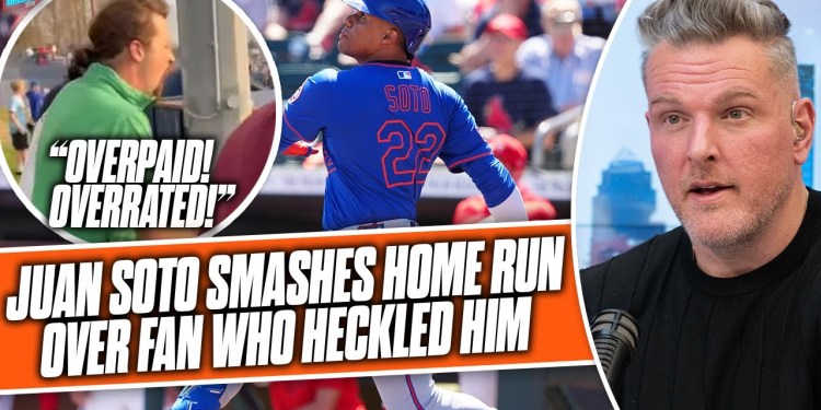 Juan Soto Gets Heckled By Fan, Then SMOKES Home Run Over Fan’s Head | Pat McAfee Show Juan Soto Gets Heckled By Fan, Then SMOKES Home Run Over Fan’s Head | Pat McAfee Show
