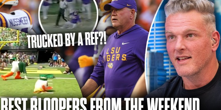 Brian Kelly Trucked By Ref, Oregon Duck Loses His Head?! | Best Bloopers From CFB Week 1 Brian Kelly Trucked By Ref, Oregon Duck Loses His Head?! | Best Bloopers From CFB Week 1