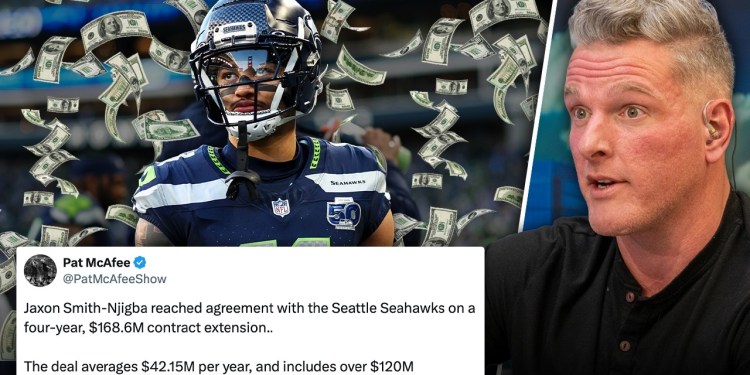 Jaxon Smith-Njigba Signs 8.6M Extension, Becoming Highest Paid WR Of All Time | Pat McAfee Show Jaxon Smith-Njigba Signs 8.6M Extension, Becoming Highest Paid WR Of All Time | Pat McAfee Show