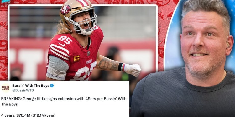 George Kittle Signs 4 Year, 4M Contract Extension, Highest Paid Tight End EVER | Pat McAfee Show George Kittle Signs 4 Year, 4M Contract Extension, Highest Paid Tight End EVER | Pat McAfee Show