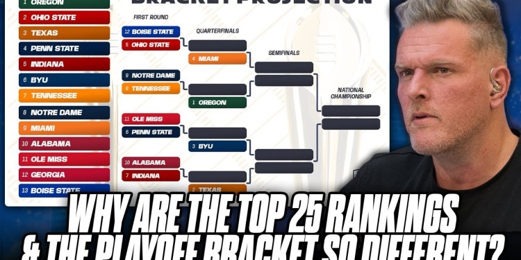Why Are The College Football Rankings Different Than The College Football Playoff Bracket? Why Are The College Football Rankings Different Than The College Football Playoff Bracket?