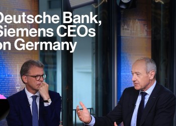 Siemens and Deutsche Bank CEOs Make Their Joint Case for Germany Siemens and Deutsche Bank CEOs Make Their Joint Case for Germany