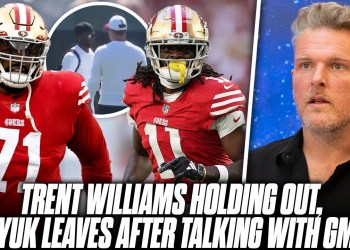 Brandon Aiyuk Talks To 49ers GM, Walks Off Field; Trent Williams Holding Out From Camp Brandon Aiyuk Talks To 49ers GM, Walks Off Field; Trent Williams Holding Out From Camp