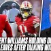 Brandon Aiyuk Talks To 49ers GM, Walks Off Field; Trent Williams Holding Out From Camp Brandon Aiyuk Talks To 49ers GM, Walks Off Field; Trent Williams Holding Out From Camp