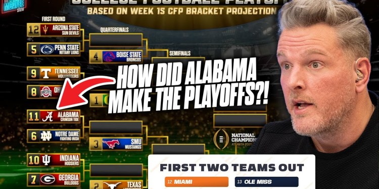 Alabama Sneaks Into The College Football Playoffs, Miami & Ole Miss Left Out?! | Pat McAfee Show Alabama Sneaks Into The College Football Playoffs, Miami & Ole Miss Left Out?! | Pat McAfee Show