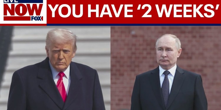 WATCH: President Trump gives Putin 2 weeks to make ceasefire deal WATCH: President Trump gives Putin 2 weeks to make ceasefire deal