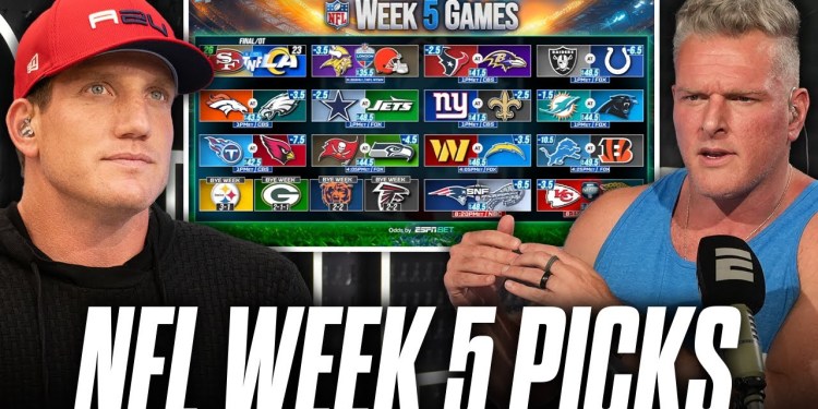 The Pat McAfee Show Picks & Predicts Every Game For NFL’s 2025 Week 5 Weekend The Pat McAfee Show Picks & Predicts Every Game For NFL’s 2025 Week 5 Weekend