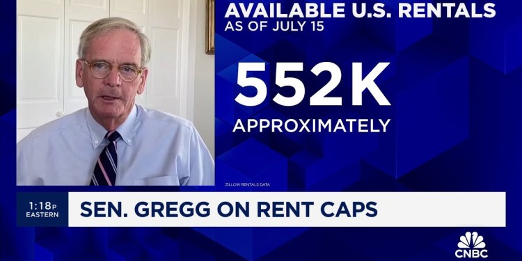 Rent caps cause unintended consequences for affordability, says former US Sen. Judd Gregg Rent caps cause unintended consequences for affordability, says former US Sen. Judd Gregg