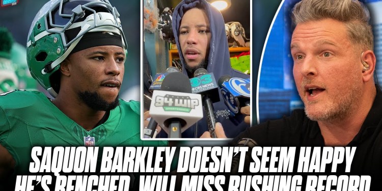 Saquon Barkley Doesn’t Seem Happy About Being Benched, Missing Rushing Record | Pat McAfee Show Saquon Barkley Doesn’t Seem Happy About Being Benched, Missing Rushing Record | Pat McAfee Show