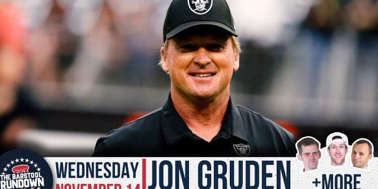 Jon Gruden Is Officially a Barstool Sports Employee – Barstool Rundown – November 14th, 2024 Jon Gruden Is Officially a Barstool Sports Employee – Barstool Rundown – November 14th, 2024