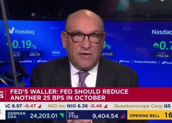 Fed’s Waller: Fed should reduce another rates by another 25 bps points in October Fed’s Waller: Fed should reduce another rates by another 25 bps points in October