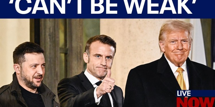 President Donald Trump & Macron meet amid Ukraine-Russia war | LiveNOW from FOX President Donald Trump & Macron meet amid Ukraine-Russia war | LiveNOW from FOX