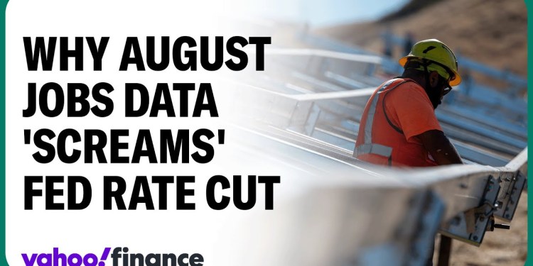 August jobs data ‘screams’ 25 bps cut from Fed: Economist August jobs data ‘screams’ 25 bps cut from Fed: Economist