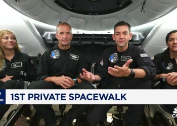First private spacewalk crew Shift4 talk countdown to historic mission First private spacewalk crew Shift4 talk countdown to historic mission