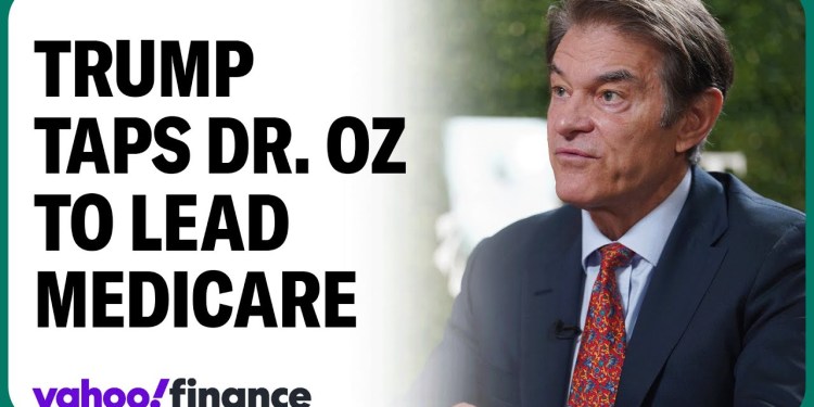 Trump nominates Dr. Oz to lead Medicare, Medicaid agency Trump nominates Dr. Oz to lead Medicare, Medicaid agency