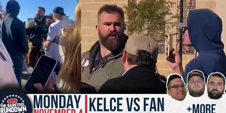 Jason Kelce Smashes Fan’s Phone – Barstool Rundown – November 4th, 2024 Jason Kelce Smashes Fan’s Phone – Barstool Rundown – November 4th, 2024