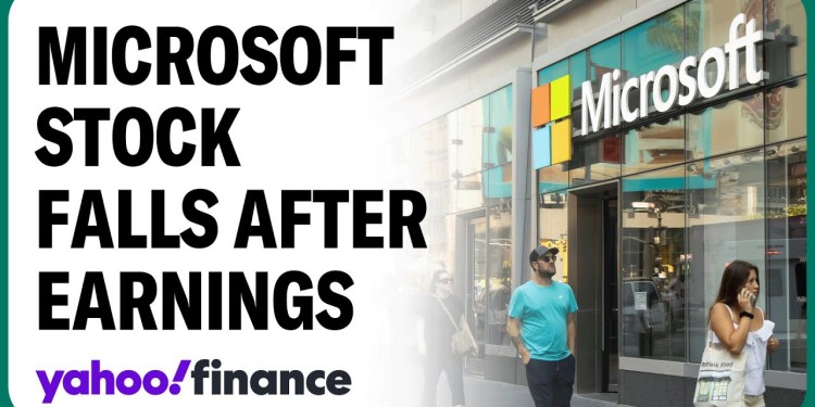 Microsoft stock falls after cloud numbers disappoint Microsoft stock falls after cloud numbers disappoint