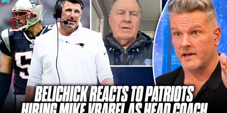Bill Belichick Reacts To Patriots Hiring Mike Vrabel As Head Coach | Pat McAfee Show Bill Belichick Reacts To Patriots Hiring Mike Vrabel As Head Coach | Pat McAfee Show