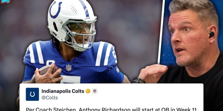 Anthony Richardson Named Colts Starting QB 2 Games After Benching For Joe Flacco | Pat McAfee Show Anthony Richardson Named Colts Starting QB 2 Games After Benching For Joe Flacco | Pat McAfee Show