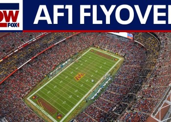 WATCH: Air Force One flies over the Washington Commanders stadium WATCH: Air Force One flies over the Washington Commanders stadium