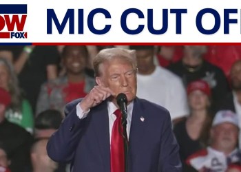 Donald Trump’s microphone stops working at rally in Detroit | LiveNOW from FOX Donald Trump’s microphone stops working at rally in Detroit | LiveNOW from FOX